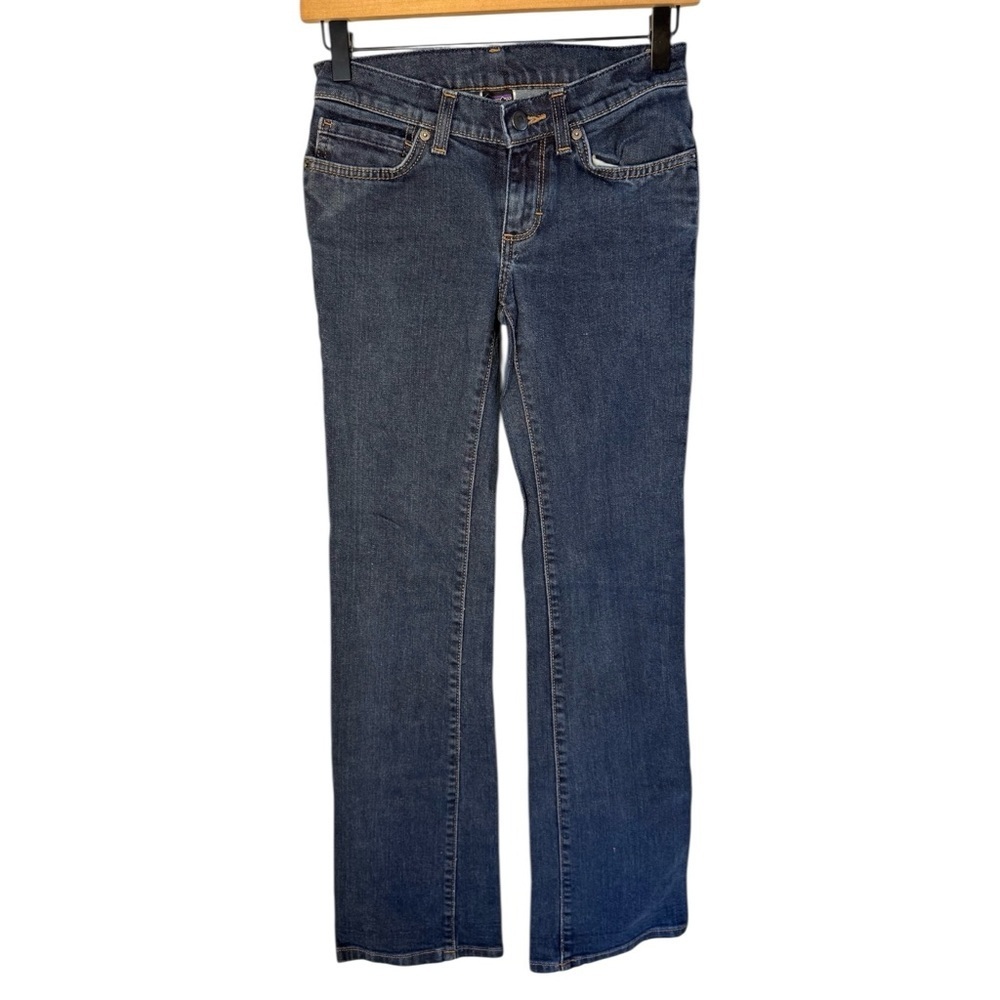 Patagonia Women’s Flare Leg Denim Jeans Low Rise Boot Cut Dark Wash Sz 24